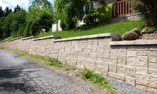 Fotografie realizací opěrných zdí